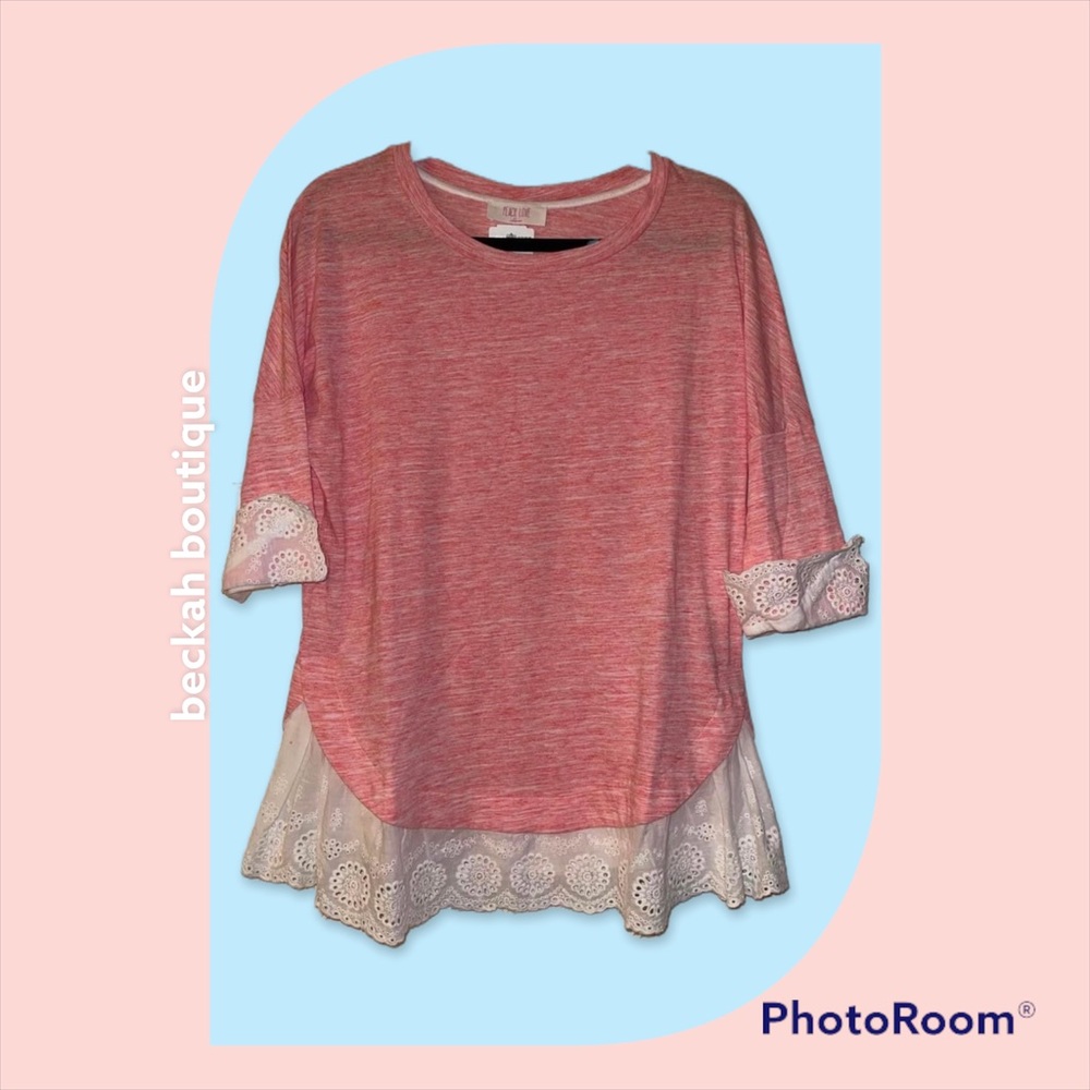New* pink lace shirt